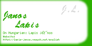 janos lapis business card